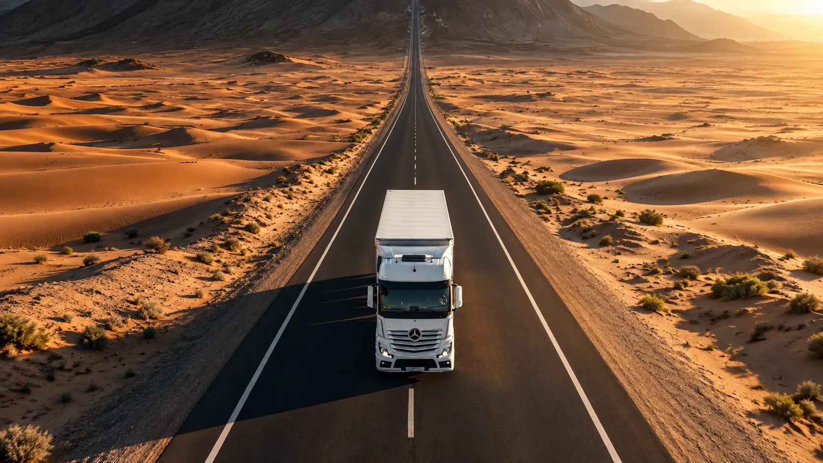 Camión de transporte en carretera